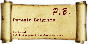 Perasin Brigitta névjegykártya